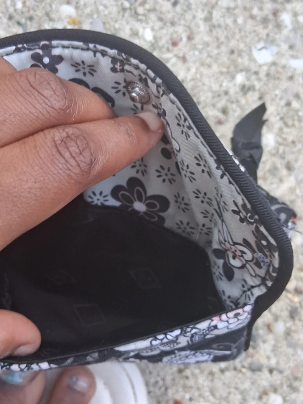 Floral Clear-Window Zipper Pouch